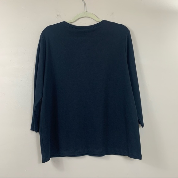 LL Bean cotton V-neck 3/4 sleeves intrinsik a/c Women’s Tee-XL - Picture 8 of 13